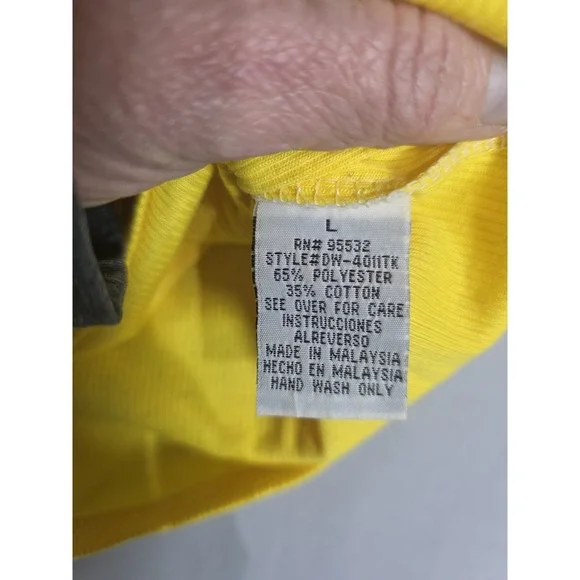 Yellow Vintage 90s Tank Top Women Medium Cotton Embroidered Malaysia Boho Retro - Picture 5 of 8